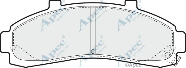 APEC BRAKING Комплект тормозных колодок, дисковый тормоз PAD988